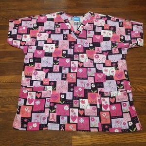 EUC HQ breast cancer awareness scrub